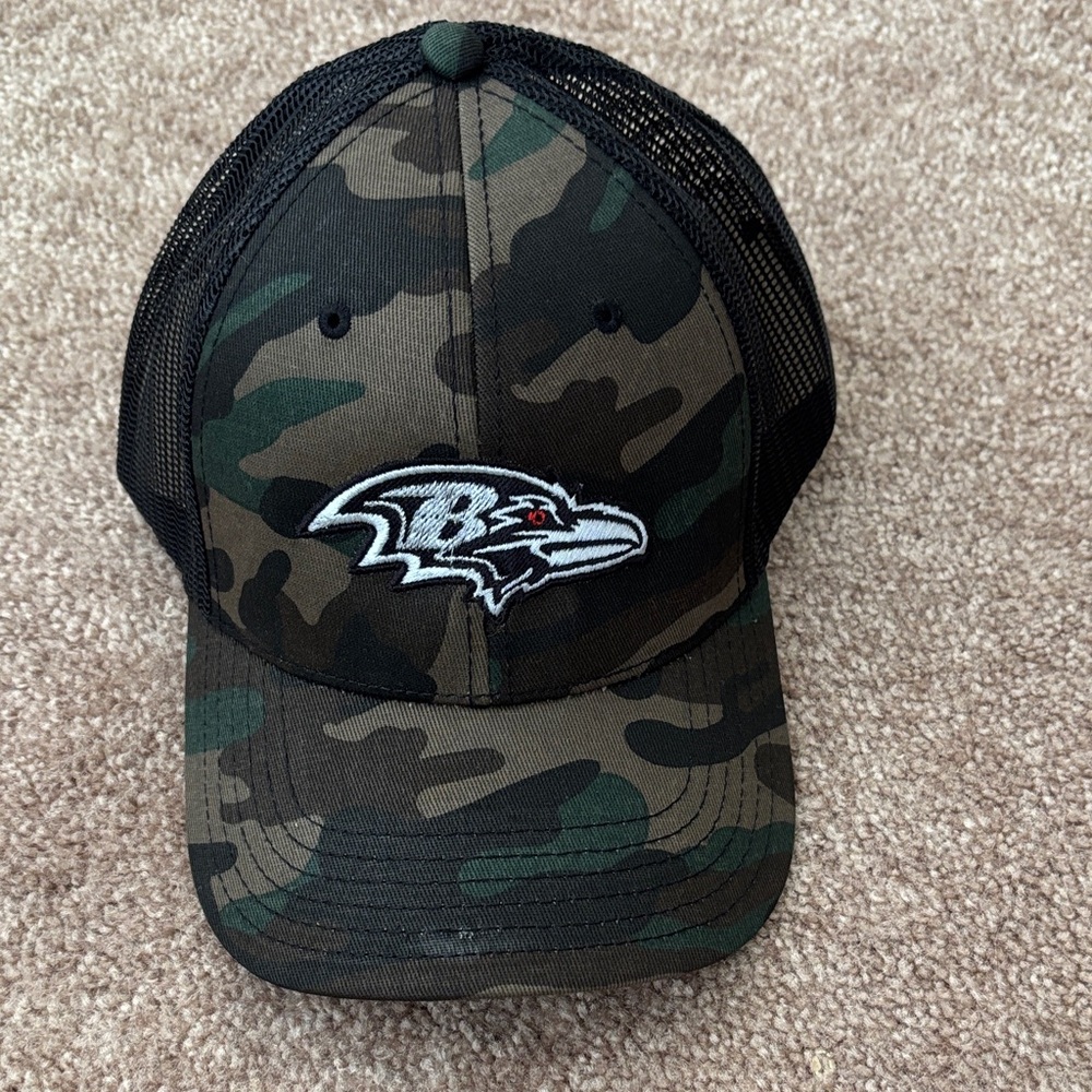 OTTO Ravens Camo Trucker Hat with Mesh Back